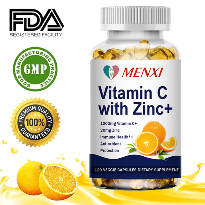 MENXI Vitamin C With Zinc Vitamin C 1000mg And Zinc 20mg for Immune