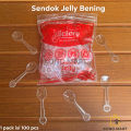 Sendok Makan Plastik Putih / Sendok Teh Bening Murah / Sendok Jelly Bening. 