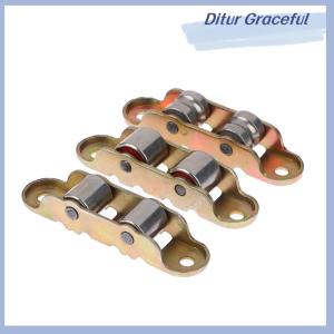 Ditur 80 Type Flat Groove Double Wheel Metal Slide Doors Window Pulley Support Bottom Sliding Roller Track Hardware Accessories