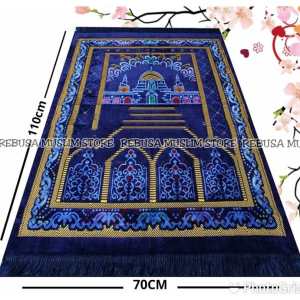 SAJADAH TURKYE BAHAN BELUDRU PERLENGKAPAN SHALAT UKURAN 70X110
