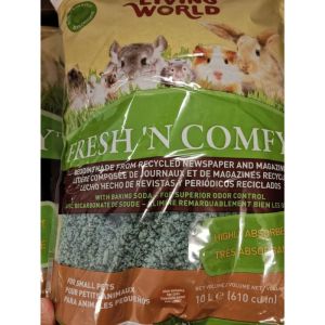 Living world fresh n comfy bedding for small pet and hamster 10L 仓鼠小宠垫料哈根纸粒