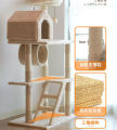 NHÀ CÂY CHO MÈO BẰNG GỖ - CATTREE TRỤ CÀO MÓNG CHO MÈO - NHÀ MÈO 4 MÙA. 