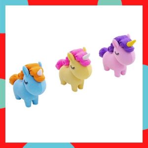 [Mới] 02  Cái Cục Gôm Tẩy Hình Unicorn Đủ Màu Sắc Sáng Tạo Chất Cao Su Mềm Tẩy Sạch Giúp Bé Hứng Thú Hơn Với Những Giờ Học.