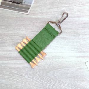 DORADO Large Capacity Golf Tee Holder Anti-Loss Clip PU Leather Keychain Pouch Professional Portable Outdoor Sports Gear Golf Accessories