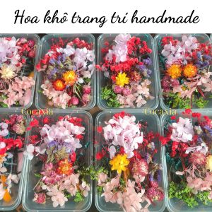Hoa Khô Trang Trí Handmade 01 Hộp Mix Nhiều Loại Hoa