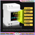 D52-2066 6IN1 Din rail AC Monitor 110V 220V 380V 100A Voltage Current Power Factor Active KWH Electric energy Frequency meter VOLT AMP. 