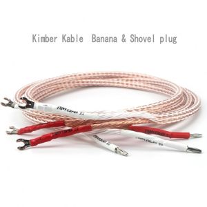 【in Stock】Pair HiFi 12TC 8N OCC Main Speaker cable Kimber Kable CMC Red Copper Plated Z-Plugs 24 wire OFC Pure Copper Y shape banana plugs Speaker Cable Cord Wire kimber cable