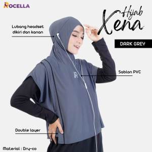 ALIYA ONLINE Rocella Hijab Xena Hijab Olahraga Musliman Praktis Elegan Bahan Dry-co Ukuran ALL SIZE Adem Nyaman Menyerap Keringat Bisa COD