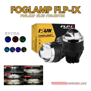 ISUN Lampu Foglamp BILED Laser FLP-1X dengan Demon Eyes dan Blue Lens Projector
