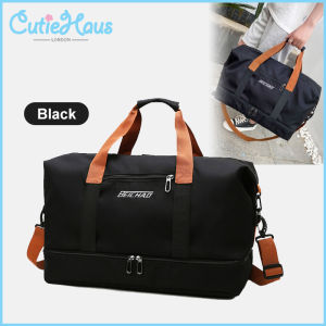 Cutiehaus Waterproof Travel Bag Large Capacity Duffel Bag With Independent Shoe Compartment Outdoor Fitness Bag Kalis Air Beg Sandang