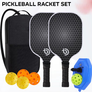 LUGG【COD】Carbon fiber Pickleball Set Parents and children friends for Recreational Play Carbon fiber racket Beginner Friendly Set for Recreational Play Rackets Balls Trainer