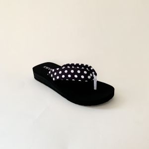 [Free Shipping] 2026 New Polka Dot Wedge Flip-Flops for Women Summer Outdoor Thick-Soled Wedge Sandals Fashionable Non-Slip Beach Slippers