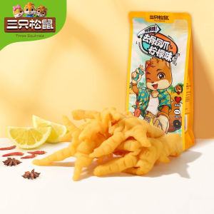 【Three Squirrels 】Boneless Phoenix Claw Lemon Flavored 110g Snacks 三只松鼠去骨凤爪柠檬味110g休闲零食小吃熟食即食卤味柠檬酸辣