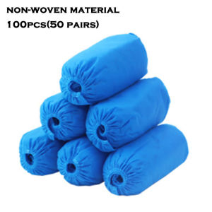 MLADEN 100pcs Disposable Plastic Shoe Covers Non-slip Waterproof Indoor PE Sarung Kasut Plastik Pakai