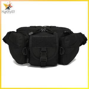 Multipurpose Fishing Tackle Waist Bag Nylon Portable Chest Bag Waterproof Large Capacity for Camping Hiking Traveling Running