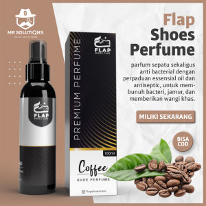 Flap Shoes Care Parfum Sepatu dan Helm Anti Bau dan Bakteri 100ml Aroma Kopi Hitam Apel dan Vanilla