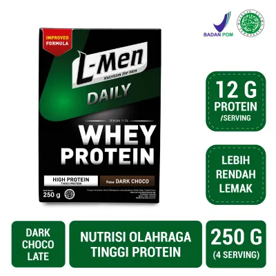 L-Men Daily Dark Chocolate 250g - 12g Whey Protein - 4 Serving