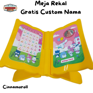Meja Rekal Lipat Plastik Anti Air Custom Nama dan Foto TANPA PO Free Box