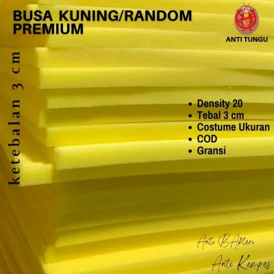 Busa Royal Foam Alas Tidur Lembaran Tebal 3 Cm Ukuran 200x160 cm Spons Spon Meteran Lapisan Sofa Kursi Bergaransi Anti Bkateri Spone Poles Mobil Motor Media Cuci Piring produk viral hamparan alas rebahan termurah
