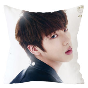 [h] Star  BTS Pillow Cover Super Soft Peach Skin Fabric Linen Pillow Cover bangtan boys Pillowcase Gift