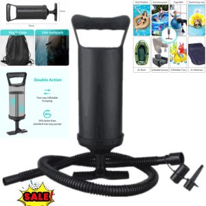 Good luck befalls! 12 inch two-way hand pump portable hand pump with 3 nozzles suitable for: swimming pool floating inflatable swimming pool inflatable yoga ball hovercraft inflatable furniture air mattress inflatable toys etc