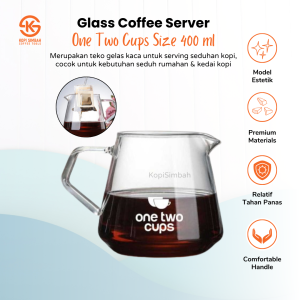 SIMBAH Glass Coffee Server 400 ml Teko Kopi Kaca Pour Over Manual Brew