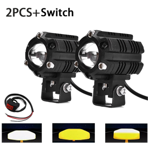 Fun Brand Mini Driving Light V6 High and Low Beam White and Yellow Single And Dual Lights 5 Modes Spotlight