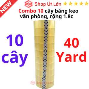 Combo 10 cây băng keo trong văn phòng loại nhỏ 1 cây 10 cuộn rộng 1.8cm 10yard-13yard-15yard-18yard-20yard-25yard