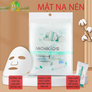 Túi 50 Viên Mặt Nạ Viên Nén Dưỡng Ẩm Thương Hiệu Monkids Mang Đi Du Lịch Đi Chơi
