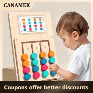 【 CANAMEK 】 Color Matching Puzzle Toys Montessori Brain Teasers Game For Kids Age 3 4 5 6 7 Years Old Road Trip Toys For Boys & Girls
