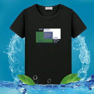 Korean style Slim fit cutting crew neck Male Graphic Tee Shirt