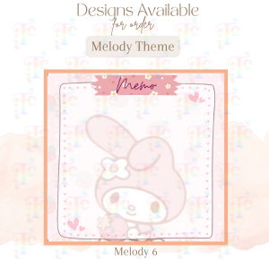 Personalized Memo Pad - Melody theme - 50s - 3.5in x 3.5in