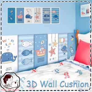 3D Cartoon Headboard Wall Cushion Anti-collisio Childrens Room Decorative Wall Stickers Kindergarten Wall Cushion Protector
