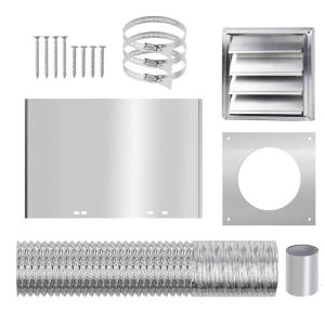 4inch ống thông gió Máy sấy Hose kết nối tường ống dẫn Bộ dụng cụ chiết xuất Van ống grills Bìa ống thông gió Máy sấy tấm Tường với ống