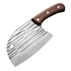Stainless Steel Kitchen Household Kitchen Knives Handmade Forged Stainless Ultra Fast and Sharp Meat Cutting Knives Chop Bone Knife Meat Cleaver Cooking Cutter Knife Chef Specific Knives