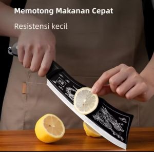 Pisau Ukir Naga Jepang / pisau dapur pemotong tulang / pisau tulang ukir naga FA
