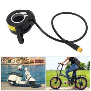 SGFDD Waterproof WP Electric Bike Thumb Throttle Plug Connector Speed Control 130X Thumb Throttle Boosters Grips 3 Pin Electric Scooters Throttle Replace Accessory