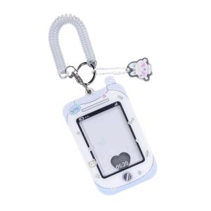 Cartoon Card Cover Acrylic Photocard Holder with Pendant Keychain Credit Card Case Bus Card Protector for Daily
