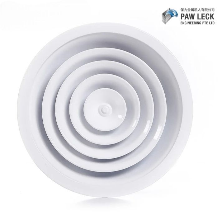 High-Quality Aluminum Round Ceiling Diffuser with Fan Blade Damper for ...