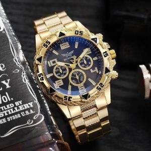 JJT Mens Fashion Chronograph Watch with Alloy Steel Band and Three Sub-Dials for Sporty Style