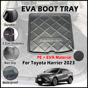 ✨ For Toyota Harrier 2023 EVA Copolymer Car Boot Tray Luggage Cargo Trunk Tray Dulang But Kereta Durable Easy Clean 100% Custom Fit Waterproof Senang Pasang Senang Cuci Kalis Tahan Lama Air 汽车后箱垫