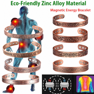 Vintage European and American style magnetic energy wristband bracelet antique copper magnetic trendy accessory