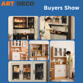 Rak Dapur Home Kitchen Storage Kabinet Wooden Kitchen Rack Kitchen Cabinet Almari Serbaguna Glass Door Storage Sideboard Almari Dapur. 