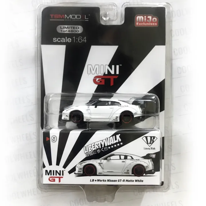 ミニカー MINI GT LB Works Nissan GT-R Matte White s-l400.jpg