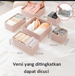 6pcs Storage Box Organizer Kotak Penyimpanan Tas Pakaian Dalam & Aksesoris Pakaian 6Pcs Lemari baby Penyelenggara Rumah Organizer Box Serbaguna Penyimpanan Kotak Organizer Lemari