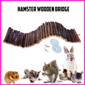 🇸🇬 Hamster Wooden Bridge Natural Apple Wood Suspension Bridge