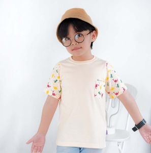 Lily And Clark Kaos Anak Laki-Laki Casual Warna Cream Combine - KLC80