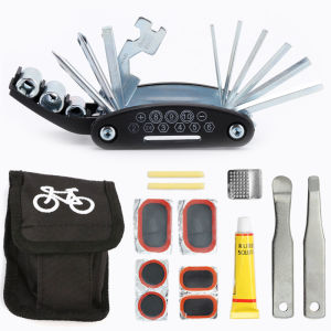 AE Bộ dụng cụ sửa chữa xe đạp dụng cụ sửa chữa lốp xe dụng cụ sửa chữa đa năng có thể gấp gọn bộ cờ lê