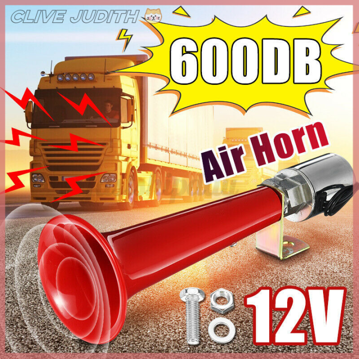 CISWGE Extremely Loud Car Air Horn 180DB Electric Single Trumpet Marine