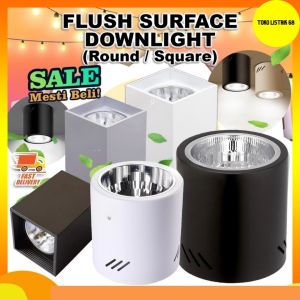 kap lampu rumah downlight ob outbow tempel BULAT / KOTAK fitting e27